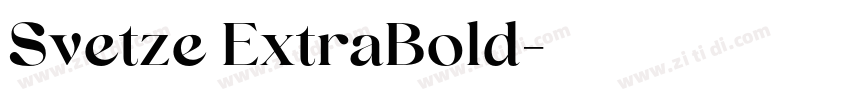 Svetze ExtraBold字体转换